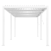 Pergola ogrodowa aluminiowa LUXE 4 x 5,8 m Biały z oświetleniem LED